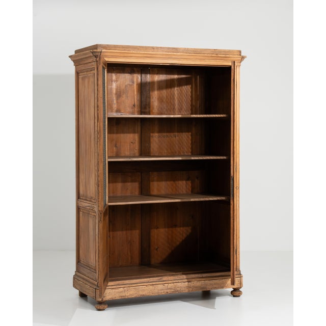 Pitch Pine Library Cabinet With Mesh Screen Doors For Sale - Image 4 of 11