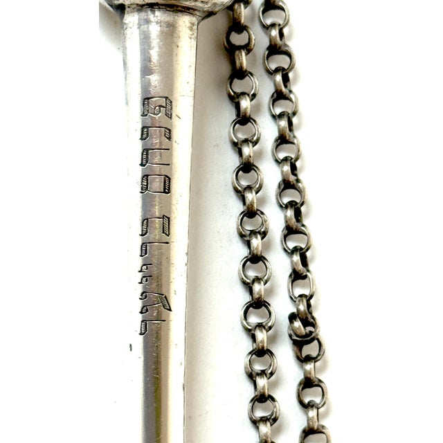 Eastern European Silver Torah Pointer (Yad) with Hebrew Inscription, 1880-1920 For Sale - Image 12 of 18