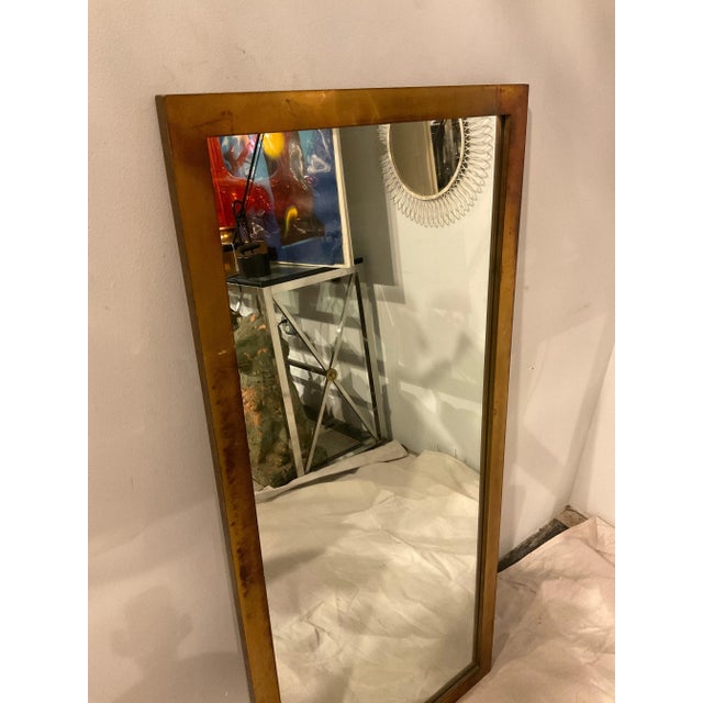 1960s 1960s Gold Metallic Finish Wood Mirrors- A Pair For Sale - Image 5 of 10