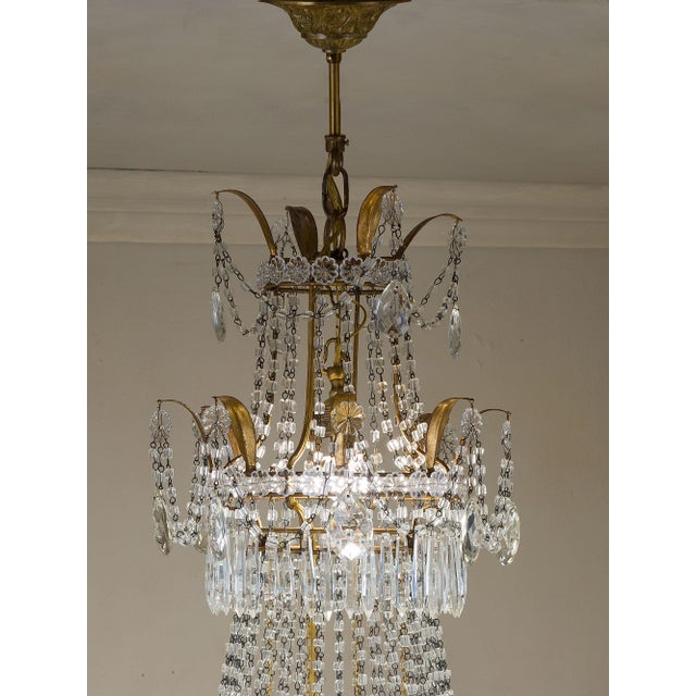 Large Empire Crystal Hot Air Balloon Chandelier, Italy, 1940s For Sale - Image 14 of 18