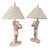 Pair 1952 Signed C. Romanelli/Stern Ind. Polynesian Male & Female Figural Lamps W/ Shades For Sale