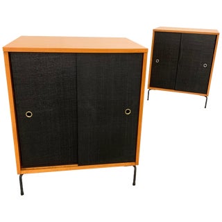 Paul McCobb Planner Group Maple Sliding Door Cabinets For Sale