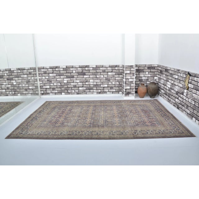 1960s Oversize Turkish Handmade Wool Vintage Area Carpet For Sale - Image 11 of 11
