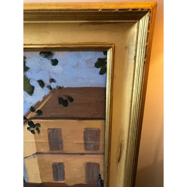 1950s 1950s Large Oil on Canvas "Homage to Monet's House at Giverny" Painting For Sale - Image 5 of 13