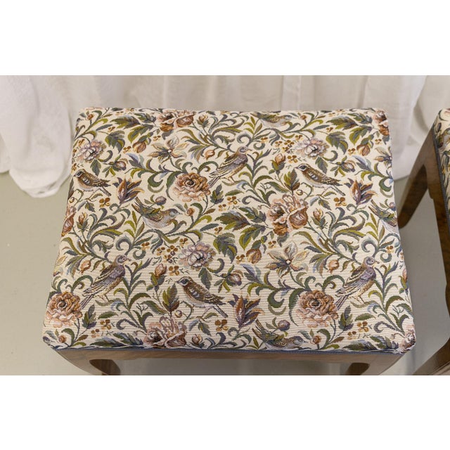 Wood Set of Danish Rococo Style Stools in Birch, 1870s For Sale - Image 7 of 18