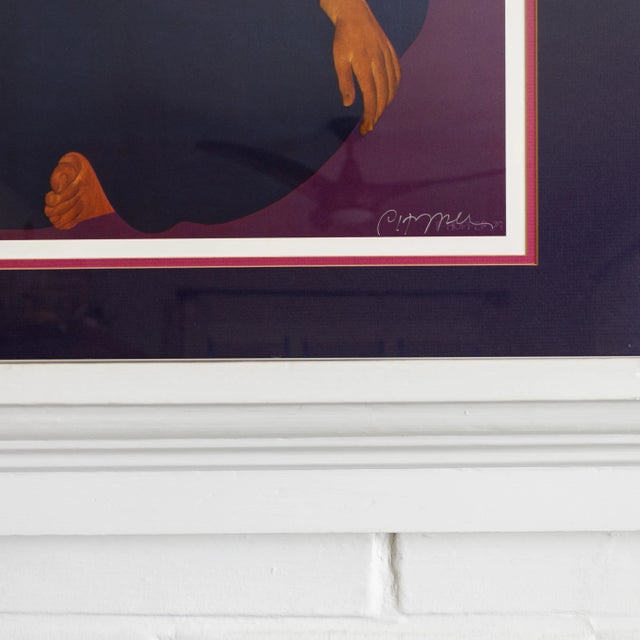 Purple Pegge Hopper Hawaiian Print | Five Strand Pikake Signed and