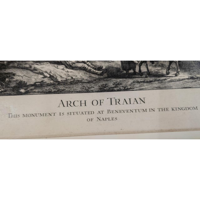 Gold 19th Century Architectural Grand Tour Engraving Print of Arch of Traian For Sale - Image 8 of 18