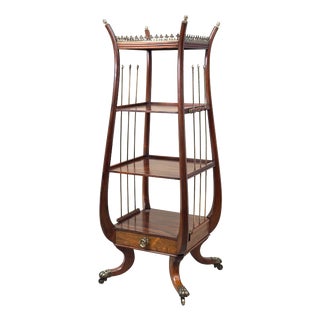 Regency Rosewood and Brass Whatnot, 1835 For Sale