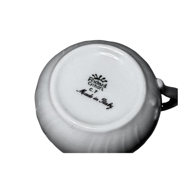 Late 20th Century Late 20th Century Richard Ginori Vecchio White Porcelain Pot De Crème Cups - Set of 5 For Sale - Image 5 of 12