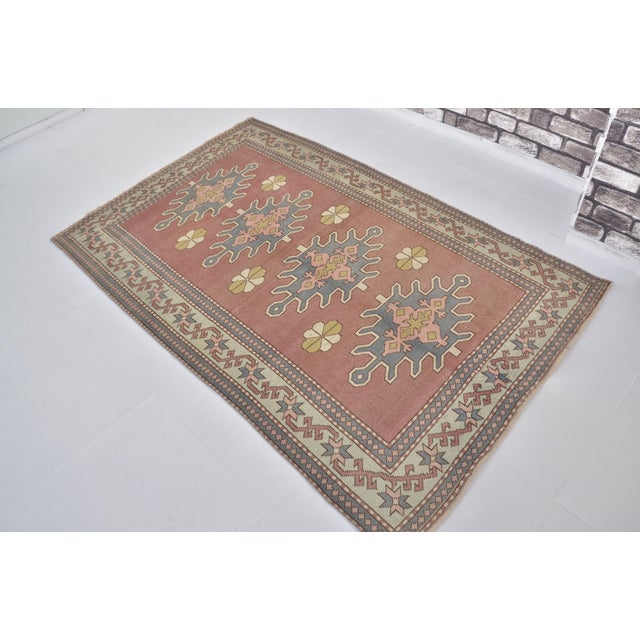 Turkish 1960s Oushak Anatolian Kurdish Carpet For Sale - Image 3 of 10
