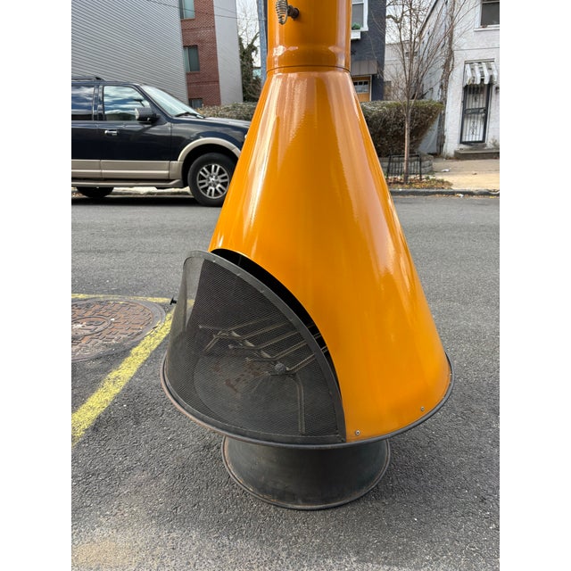 Very Clean Malm Enamel Fireplace. Freestanding Fireplace with sectioned Exhaust pipe which makes it easy to transport in...