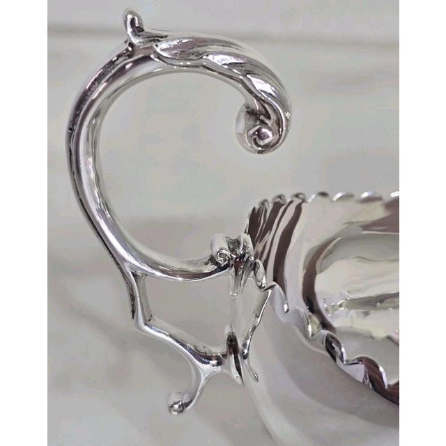 1960s Mid-Century Standard Silver Gravy Boat from Britannia, Dublin, 1968 For Sale - Image 5 of 13
