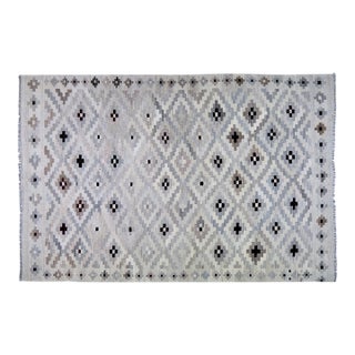 Afghan Navajo Style Flatweave Kilim Wool Rug, 6'2"x9'4" For Sale