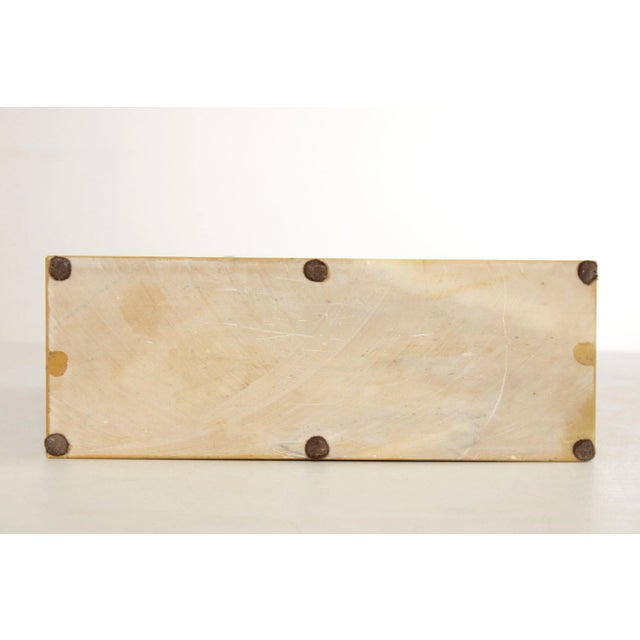 Early 21st Century Baker Furniture Regency Style Cast Bronze Marble Lion Statue For Sale - Image 12 of 13