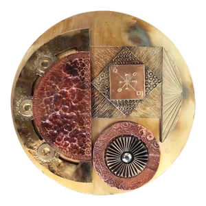 Mid 20th Century Brutalist Brass and Copper Sculptural Wall Art by Stephen Chun