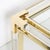 Mid-Century Rectilinear Brass & Lucite Glass Top Cocktail Table by Maison Jansen For Sale - Image 9 of 13