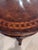 Jonathan Charles Jonathan Charles Round Side Table Walnut Finish With Burl Veneers and Hand Cut Inlays For Sale - Image 4 of 9