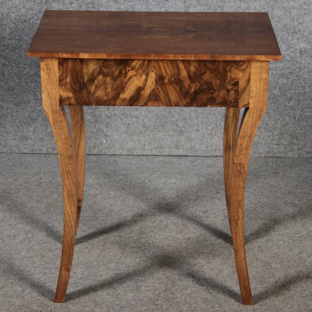 Brown Small Antique Walnut Side or Sewing Table, 1840s For Sale - Image 8 of 18