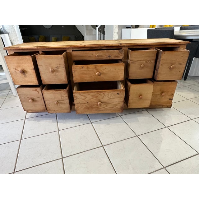 Vintage Workshop Cabinet with Drawers in Fir, 1950s For Sale - Image 4 of 18