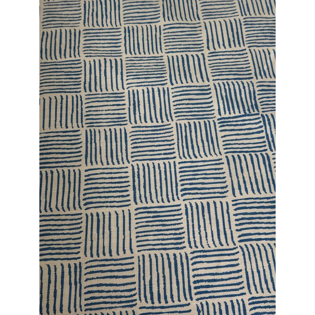 China Seas Quadrille Textura French Blue on Tint by Alan Campbell 2 1/2 Yards Fabric For Sale - Image 4 of 4