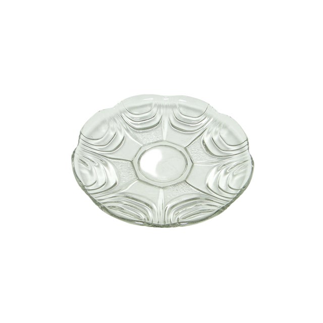 1950s Art Deco Pressed Glass Bowl from Hortensja Glassworks, 1950s For Sale - Image 5 of 5