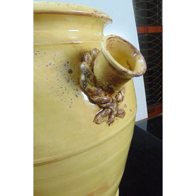Italian Style Terra Cotta Drippy Glaze Jug Form Vase For Sale - Image 4 of 8
