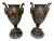 Patinated Spelter Vases, 19th Century, Set of 2 For Sale