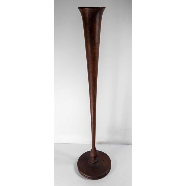 We are selling this great massive turned Walnut vase. This Arts & Crafts style piece has bud vase form but is of great...