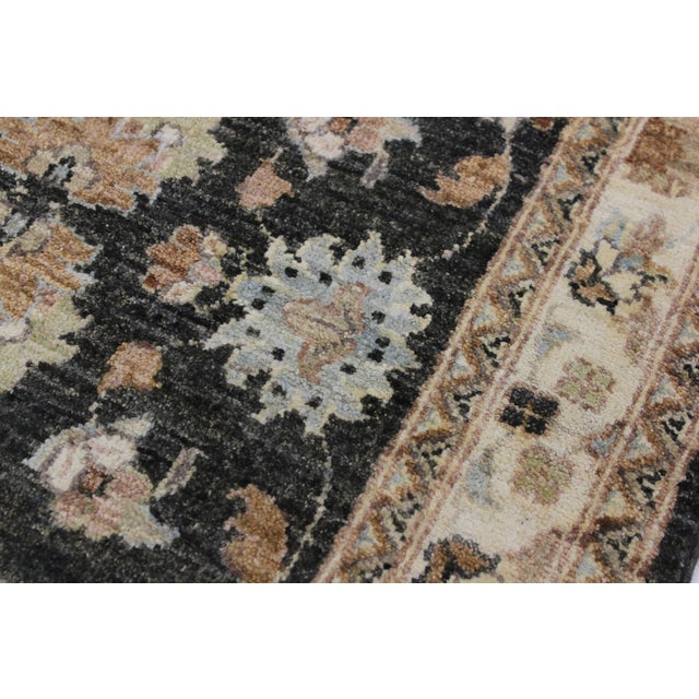 Boho Chic Ziegler Gray/Ivory Wool Runner Rug- 2'8'' X 8'1'' For Sale In New York - Image 6 of 10