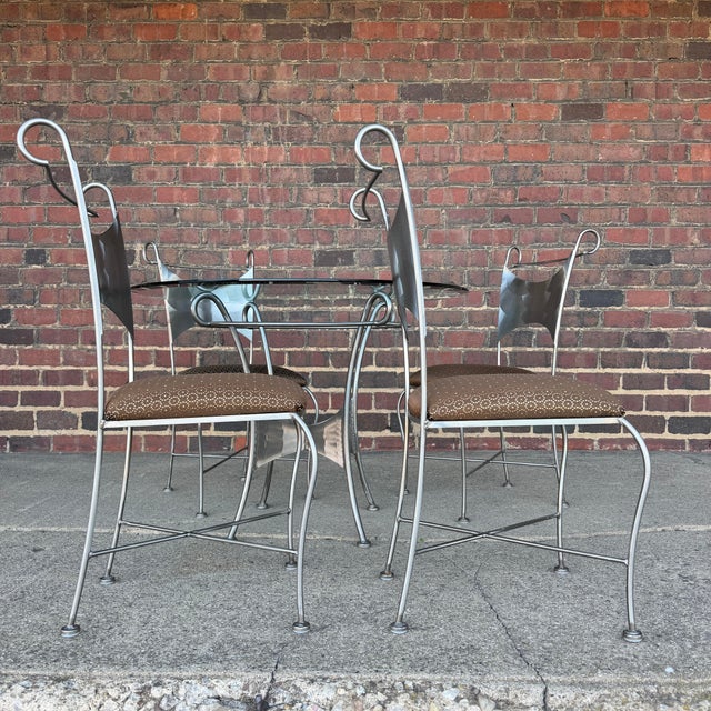 Iron Dining Set Shaver Howard Style Table and Chairs For Sale In Cleveland - Image 6 of 12