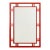 James Mont Style Red Stained Oak Framed Mirror For Sale
