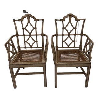 Pair of Italian Armchairs by Patina in the Chinese Chippendale Style For Sale