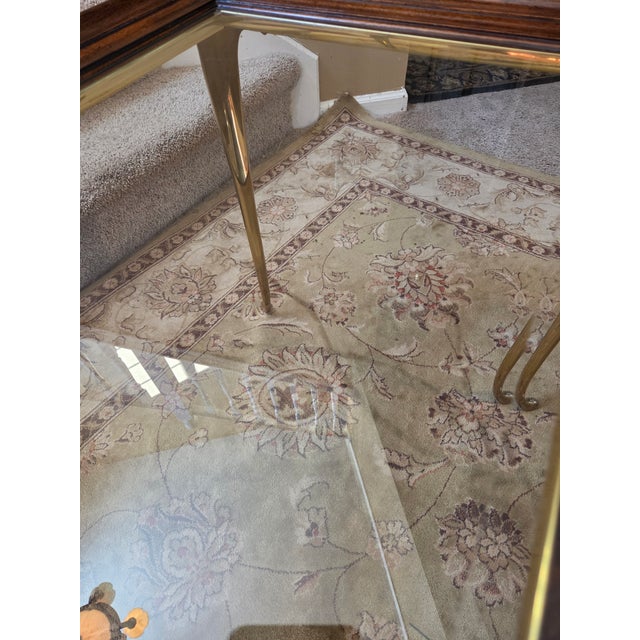 Late 20th Century Brandt Brass Leg End Side Coffee Table For Sale - Image 5 of 7