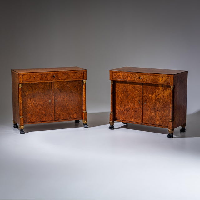 Pair of Charles X Sideboards, Bird's-Eye Maple, France, Circa 1830 For Sale - Image 12 of 14