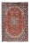 Vintage Persian Mahal Red Handmade Allover Floral Wool Rug For Sale