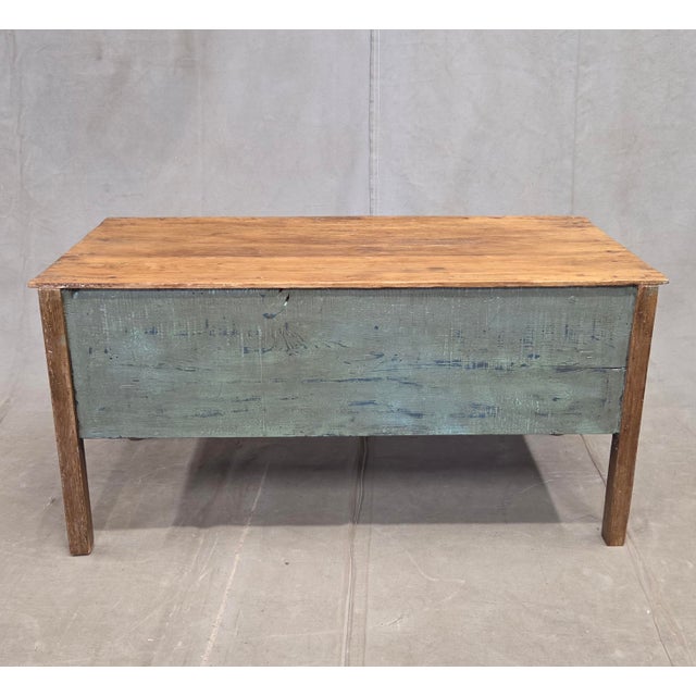 Vintage Rustic Southwestern Painted Pine Coffee Table For Sale - Image 12 of 12