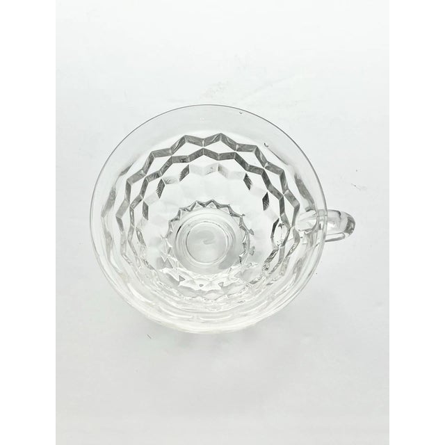 1950s Fostoria “American” 13-Piece Glass Punch Bowl & Cups Set For Sale - Image 9 of 10