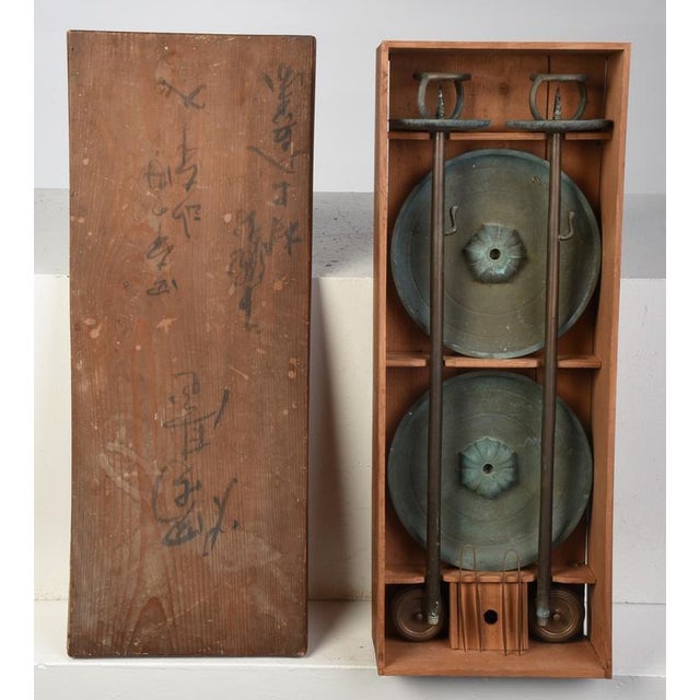 Metal Japanese Bronze Metal Tall Candlesticks 19th Century Antique Vintage Tall For Sale - Image 7 of 9