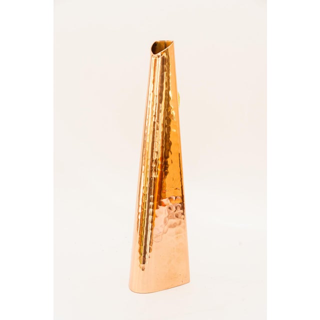 1950s Hammered Copper Vase, Vienna, 1950s For Sale - Image 5 of 8