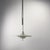 Elegant pendant light made of grey lacquered aluminum sheet with an opal glass diffuser. The light's height can be...