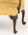 Wood Pair of Late George II Mahogany Golden Silk Brocade Upholstered Armchairs For Sale - Image 7 of 8