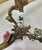 Brass and Tole Floral Wall Sconces, France, 1940s, Set of 2 For Sale - Image 4 of 18