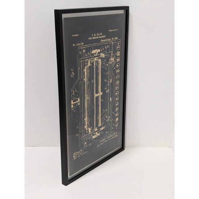 C.S. Ellis, Typewriter Diagram, Print, Framed For Sale - Image 6 of 13