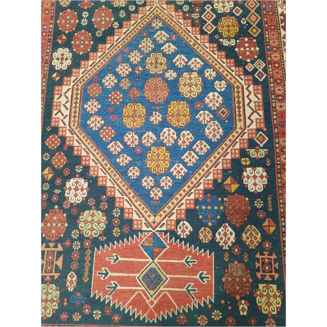 Textile Antique Hand-Knotted Caucasian Gallery/ Runner Rug. For Sale - Image 7 of 18