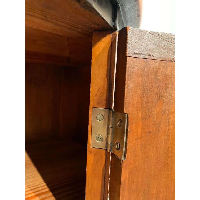 Biedermeier Demilune Half Cabinet in Cherrywood and Brass, France, 1810s For Sale - Image 18 of 18