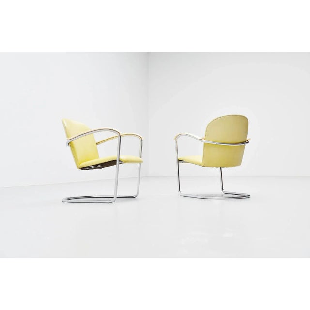Lounge Chairs Model 414 Th by Wh Gispen for Delft, 1961, Set of 2 For Sale - Image 6 of 9
