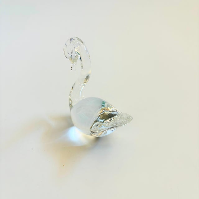 Swedish Art Glass Swan For Sale - Image 4 of 7