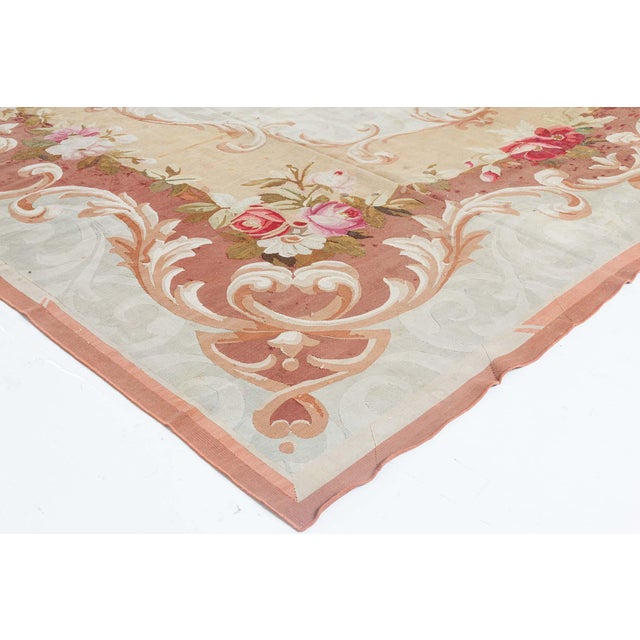 Textile Antique French Aubusson Rug For Sale - Image 7 of 7