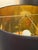 1960s Green Pressed Glass and Brass Finish Lamp Custom Foil Shade For Sale In Miami - Image 6 of 9