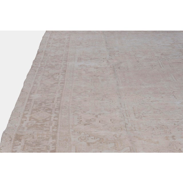 Textile Antique Circa 1920 Taupe Subdued Heriz Hand Knotted Rug 8' X 10'9 For Sale - Image 7 of 9